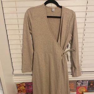 Beige wrap dress NWT